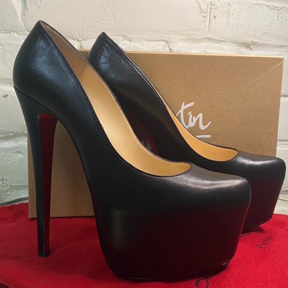 Christian Louboutin Daffodile Kid Black Leather